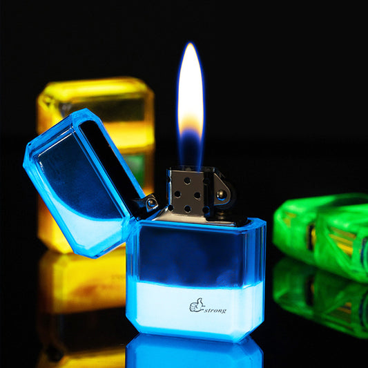 Glow-in-the-dark quicksand lighter